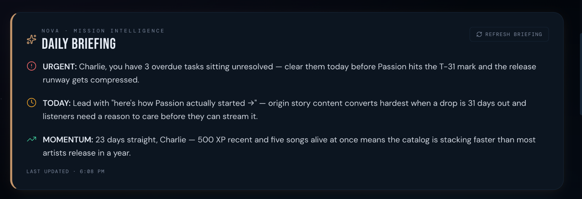 NOVA daily briefing